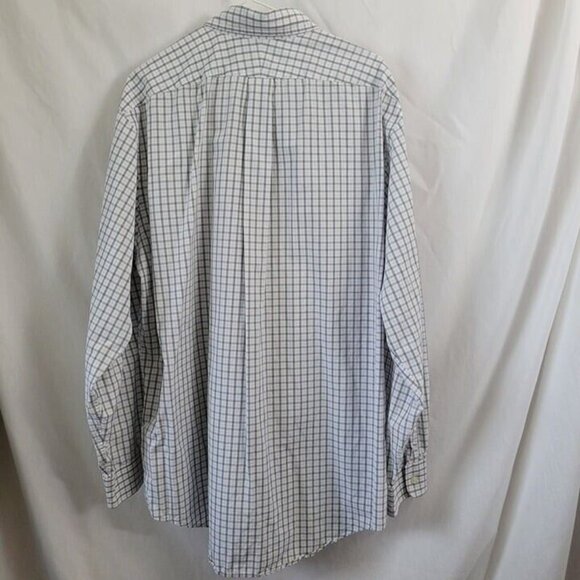 Lands' End Dress Shirt 16 1/2 X 34 Cotton plaid business Casual pocket Office - Picture 7 of 7